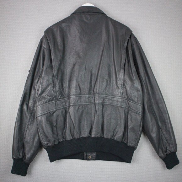 Wilsons Leather Vintage Bomber Leather Jacket Mens Small - Picture 2 of 8
